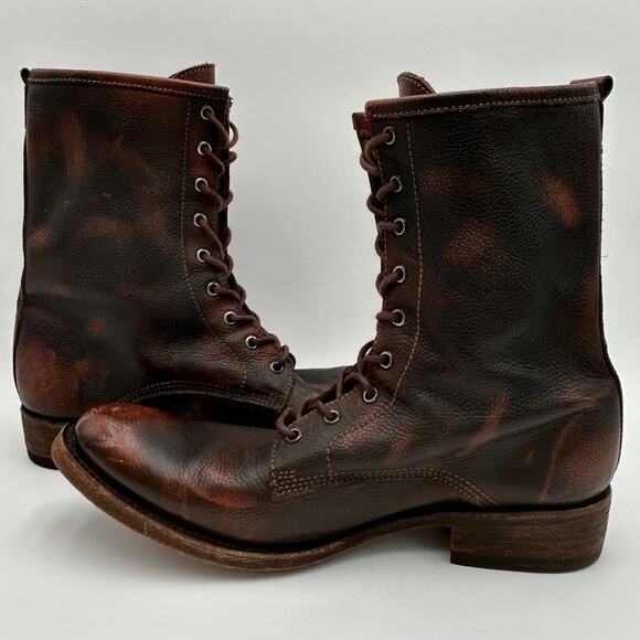 Liberty Boot Handmade Men\'s Brown Leather Lace Up Boots Size 9 main image 4